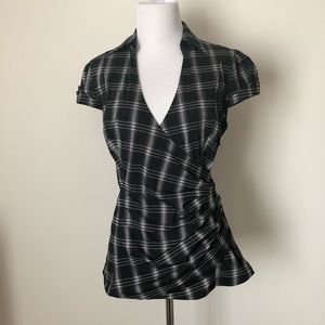 Express Design Studio Black and White Plaid Size M